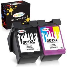 Cartouche d'encre Incarler 301 XL compatible avec HP 301XL pour Envy 5530 4500 5532 4507 Deskjet 2540 2542
