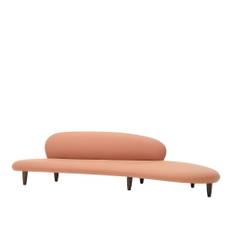 Vitra - Freeform Sofa, Pale Rose Cognac, Valnötsbetsad lönn - Soffor - Isamu Noguchi - Rosa