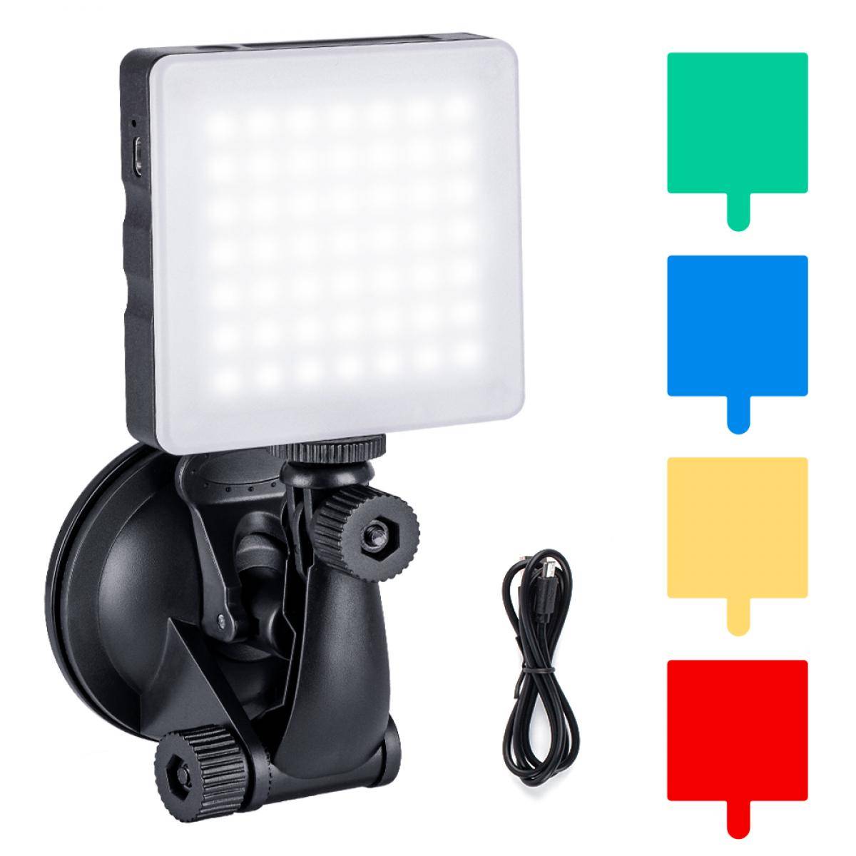 KENTFAITH Touch Lighting Kit for Laptop Video Conference, K&F Concept 6500K Computer LED Video Light with Suction Cup, 4 Color Filters for Remote Working,Zoom Meeting, Self Broadcasting, Vlogging and Make Up