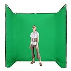 Grön skärm backdrop golv stående grön skärm avskärmad bakgrundsstöd fotografi backdrop stativ med grön duk för fotografering, modefotografering, videoinspelning och TV 4 x 2,4 meter