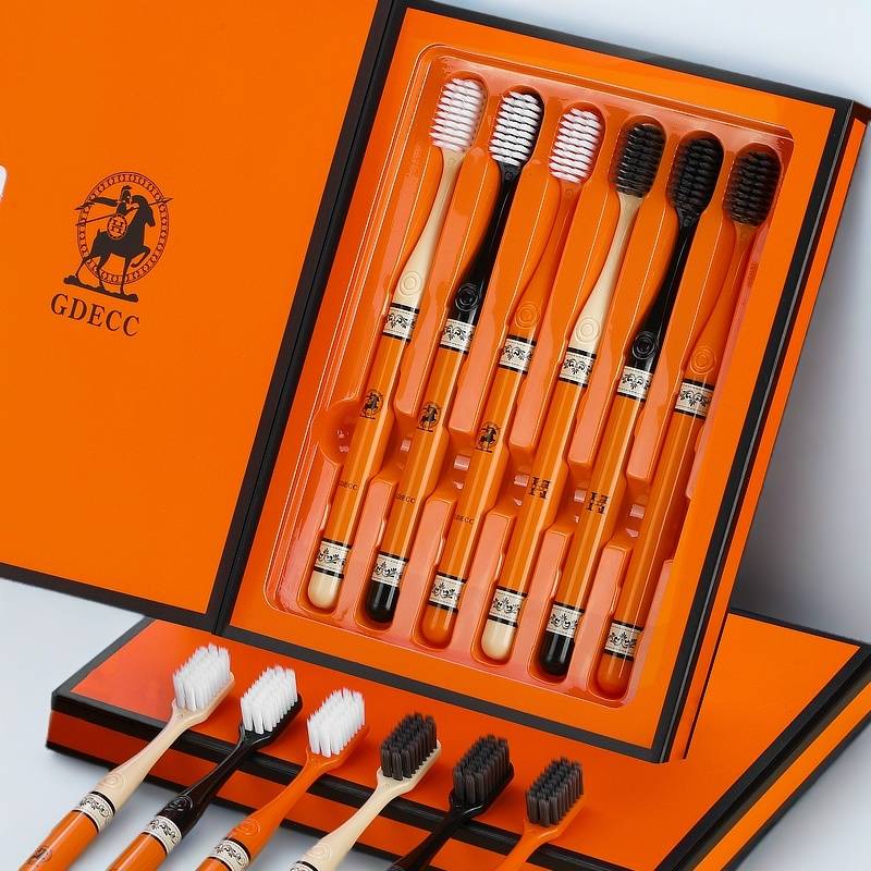 6pcs/box toothbrush set home oral cleaning care soft bristle cleaning teeth tools suitable for adults daily life use