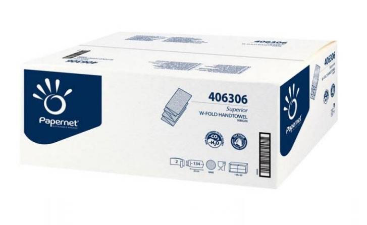 Papernet Handduksark Natur W-Fold, 2 lager, 36 Kartong/Pall