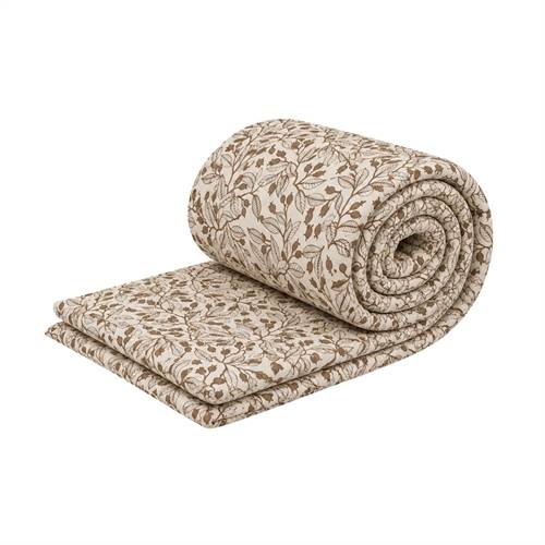 Sängkantskydd - Passar spjälsäng 120x60 cm - Beige med blad