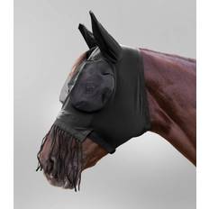 Waldhausen Puck flue maske med næse frynser - Sort (Cob)