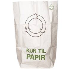 Papirsæk 110 L, 70 x 110 cm, "Kun til papir", Hvid