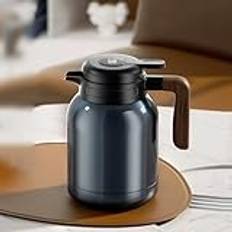 Insulated Coffee Carafe ，Stainless Steel Vacuum Thermal Pot for Coffee，Travel Size Insulated Thermos for Coffee, Tea, Water for Home Apartment Offic(Gray-1,1L)