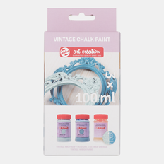 Art Creation Kalkmaling Blue Crackle Set - 3 x 100 ml