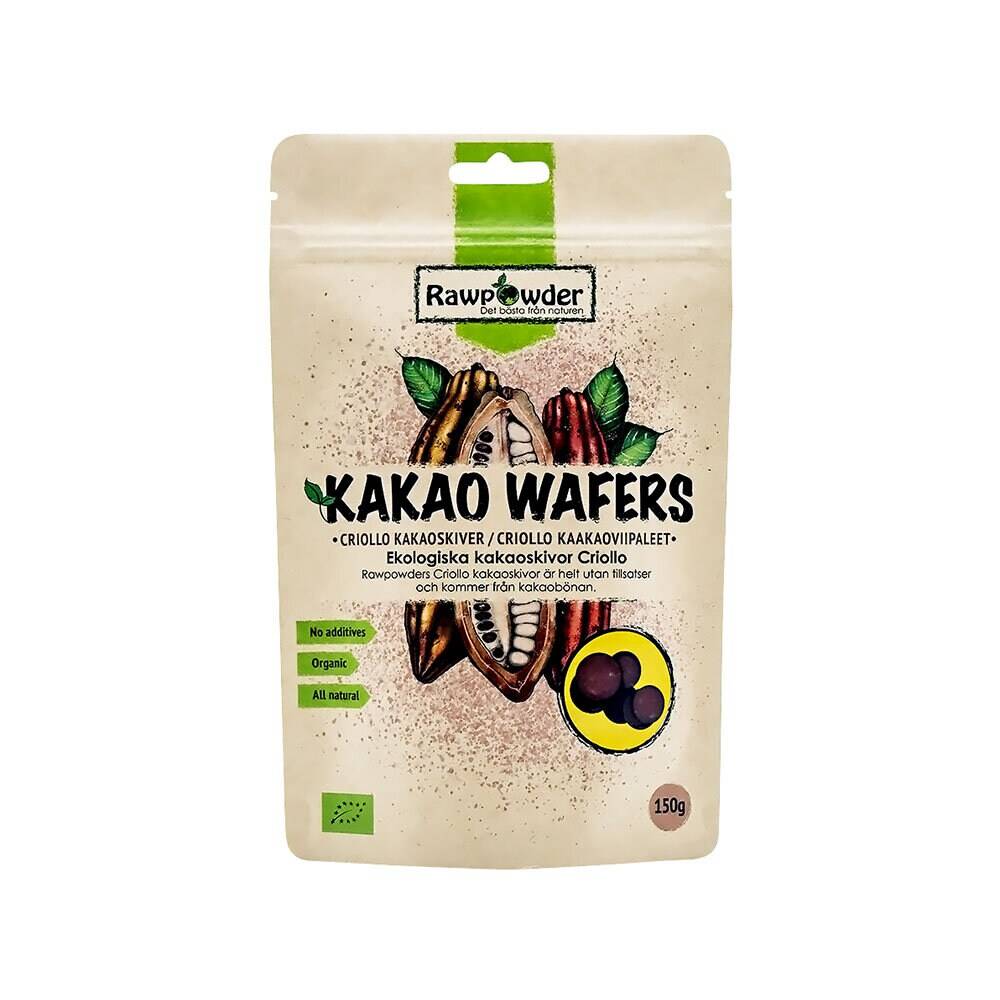 Rawpowder Kakao Wafers Eko 150 g 100% Criollo kakao