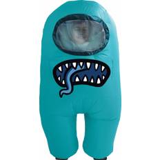 YuMe Toys Among Us oppusteligt kostume til børn (Imp cyan)