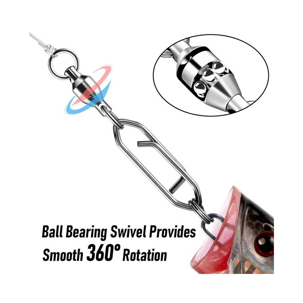 30Pack Fishing Speed Clips Quick Change Snap Swivels, Kullager Swivel Power Clips Fishing Snap Swivels Typ 1