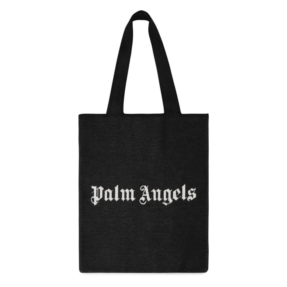 Palm Angels Tote Bag med Logo - Tasker - Herre - Sort - ONE SIZE - Uld