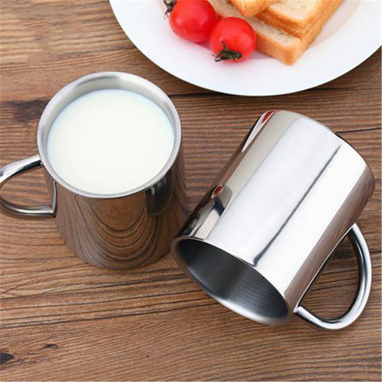 220/300/400 ml Bärbar Resemugg i Rostfritt Stål Kaffe Te Dricksvattenkopp gray
