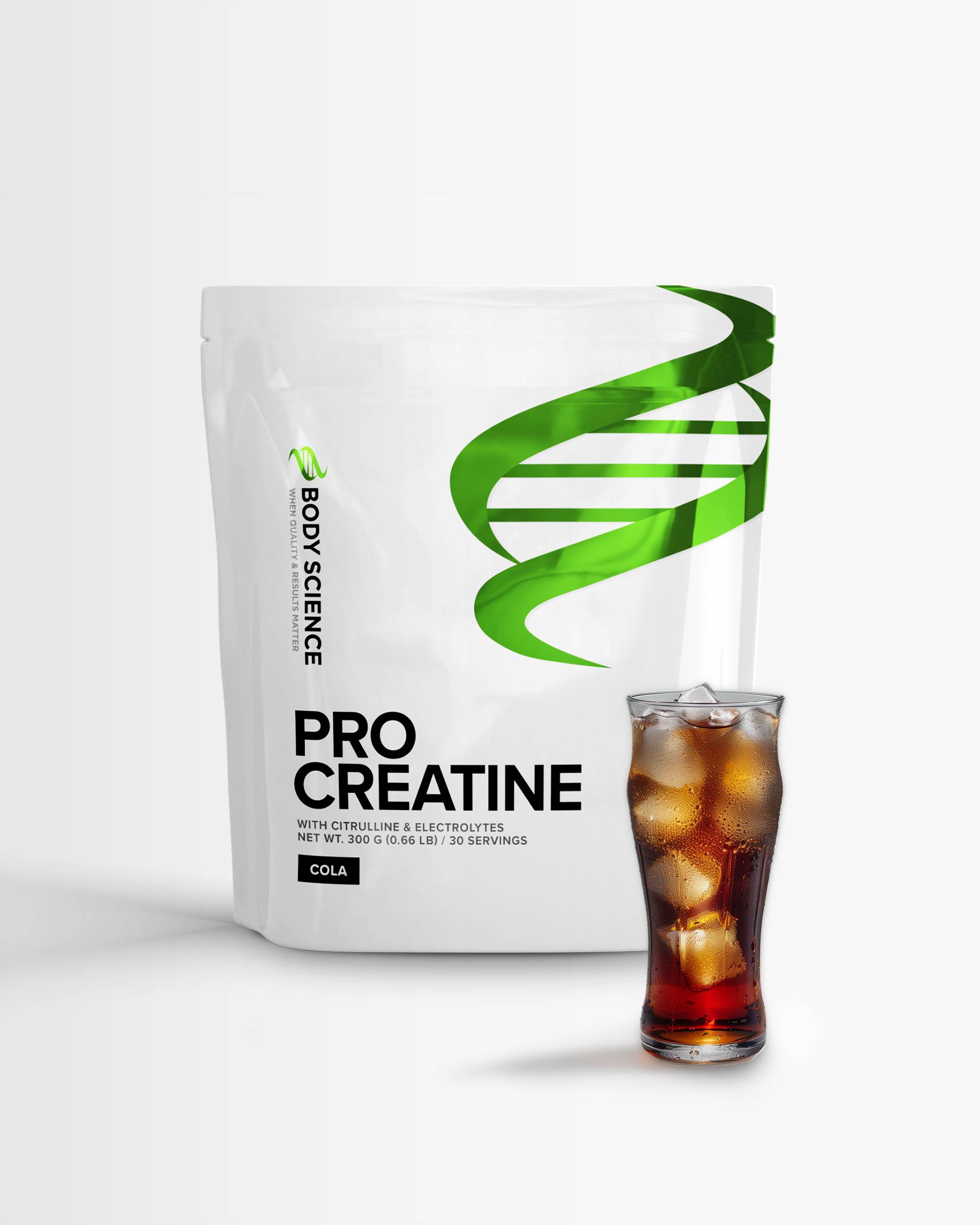 3 x Body Science 3 st Pro Creatine Cola, 345 g - Felpaketerad