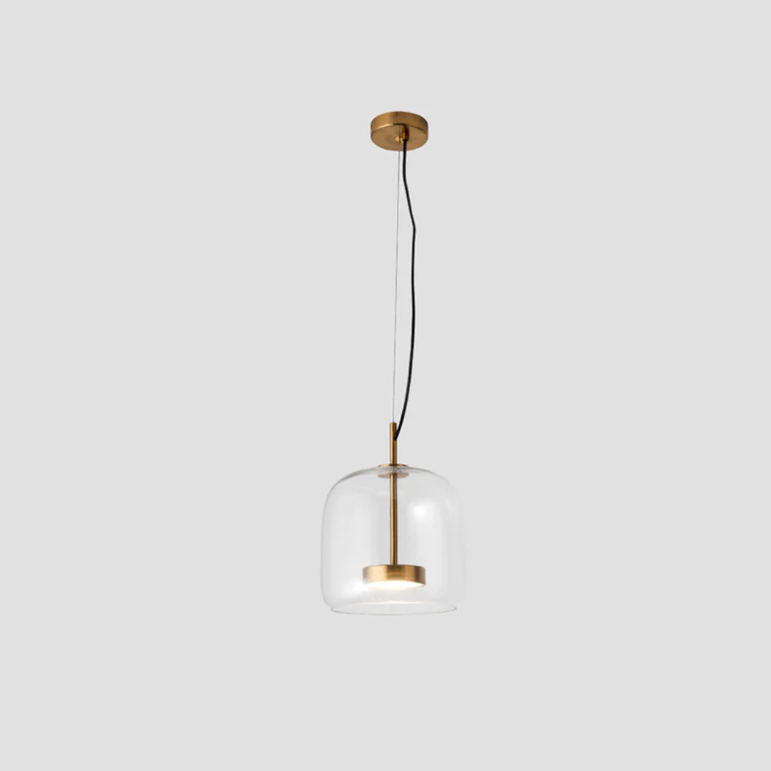 VintageGlow – Retro LED Hänglampa för Stilsäkra Interiörer - Transparent / 25 cm / Dimbar