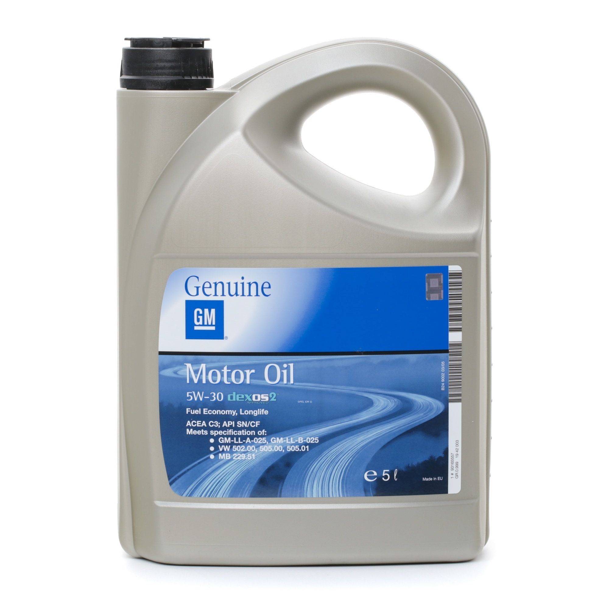 OPEL GM 19 42 003 Motorolie 5W-30, Inhalt: 5l, Syntetisk olie