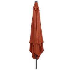 vidaXL Firkantet Haveparasol med LED Lys 295x245 cm Terracotta