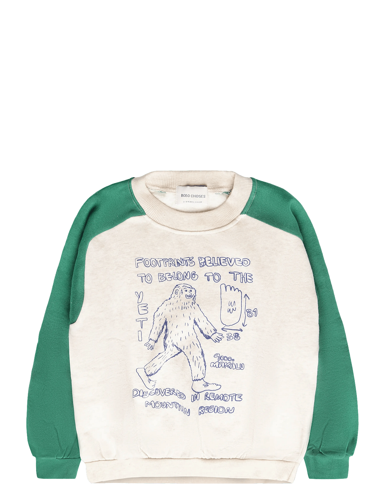 Bobo Choses Bobo Choses Mr. Footish Raglan Sweatshirt - White - 122
