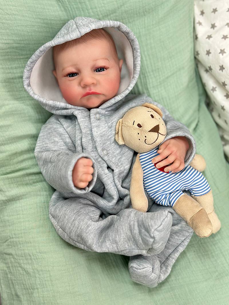 Cokela 19inch/48cm Real Baby Doll Reborn Doll Soft Touch Realistic Silicone Reborn Baby Doll With Hand-Drawing Hair