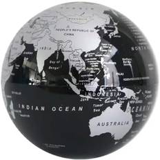 Rotating Globe Black Silver Big 20cm