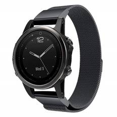 Milanese armbånd Garmin Fenix 5S sort