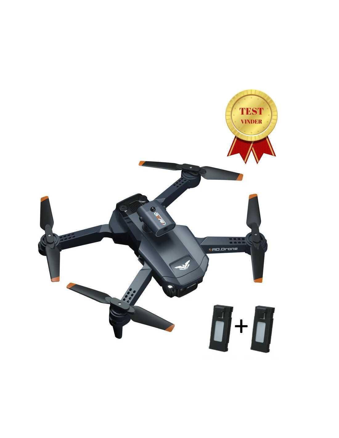 JJRC H106 Mini Drone – 4K HD Kamera, Dual Lens & Forhindringssensor (inkl. ekstra batteri + taske)