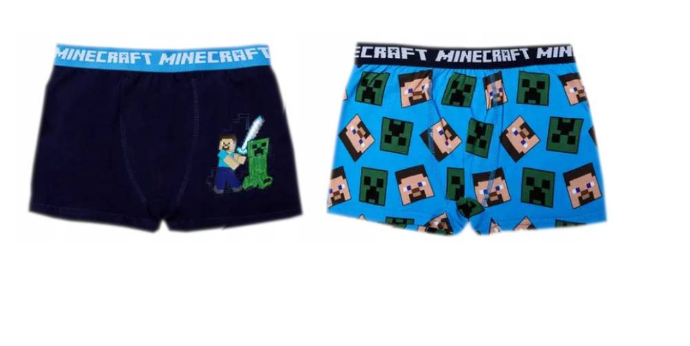 Minecraft barnboxershorts 2-pack storlek 10 år