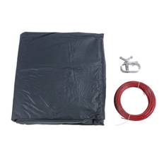 Above Ground Pool Winter Cover Round Pool Cover with Winch Cable Superior Strength Cold UV