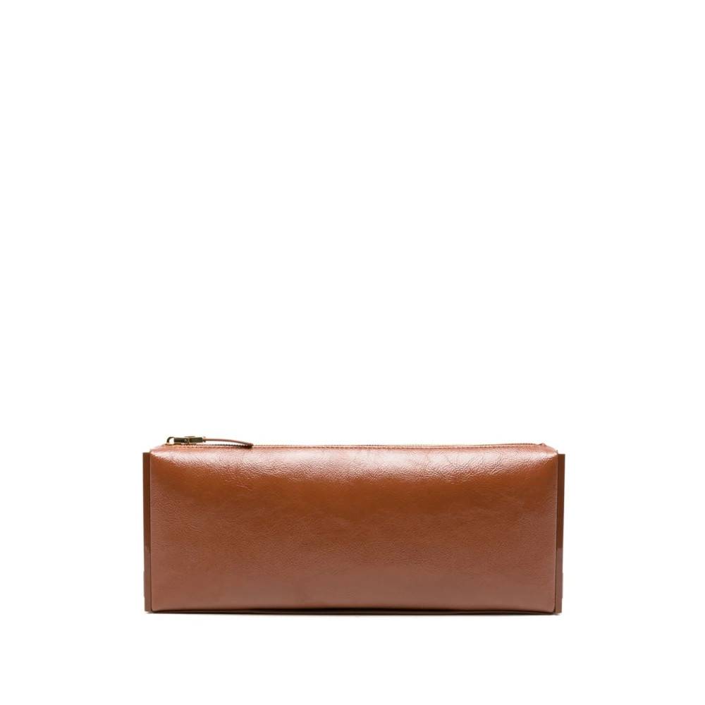 Elisabetta Franchi Sigaro Clutch - Tasker - Dame - Brun - ONE SIZE - Læder