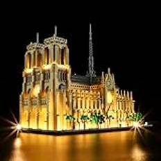 Lampbelysning för Lego-21061 Notre-Dame de Paris – LED-belysningssats kompatibel med Lego byggstenar modell – ingår inte modelluppsättningen