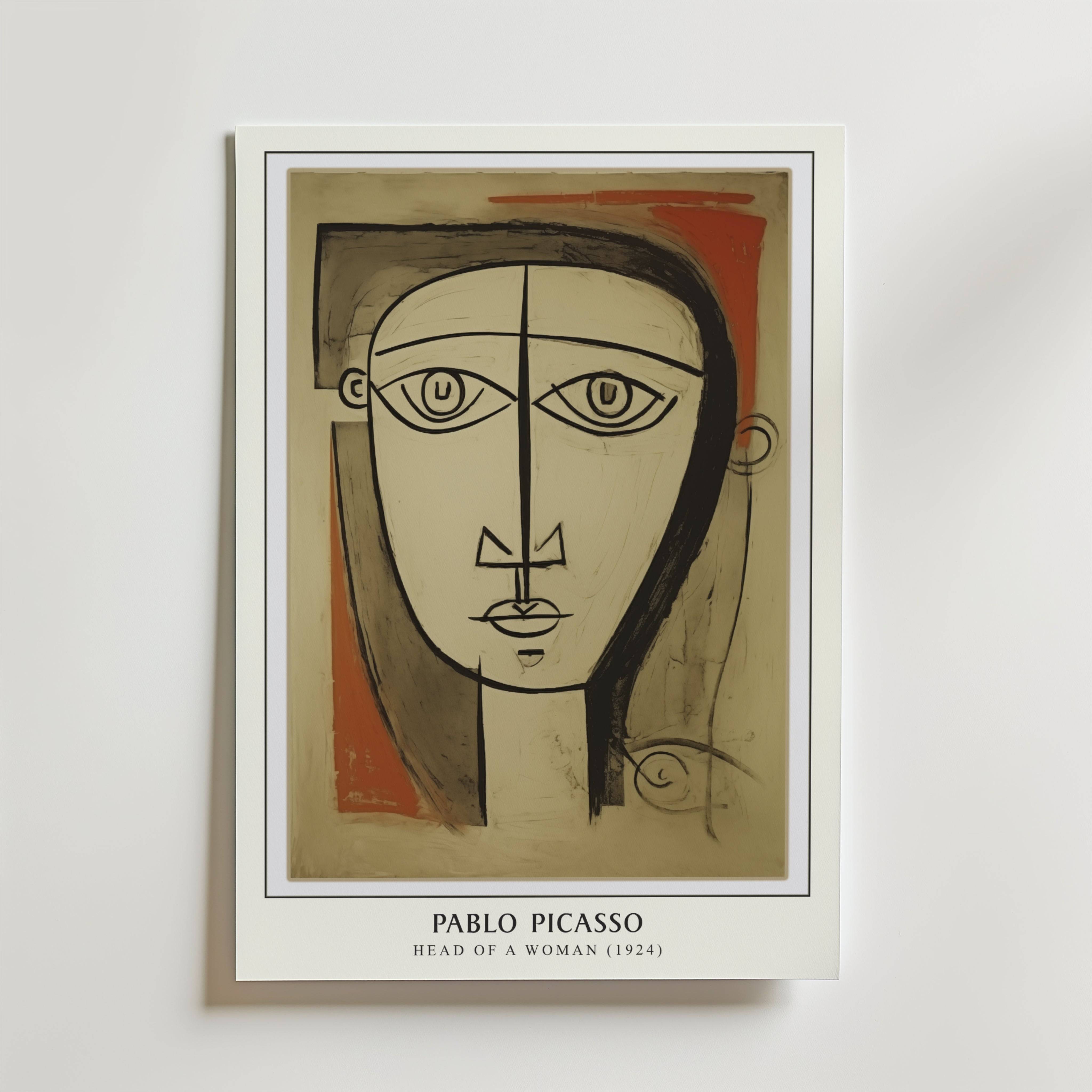 Picasso Neutral Toned Face Poster - Premium Canvas 30x40 cm