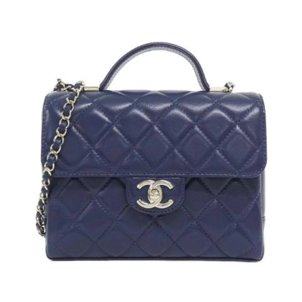 Chanel Vintage Pre-owned Vintage Håndtaske - Vintage - Dame - Blå - ONE SIZE - Læder