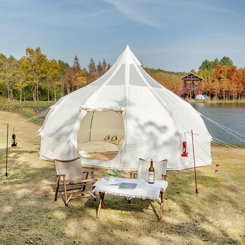 2023 popular Outdoor 4/5/6m 285g cotton canvas Waterproof glamping star tent