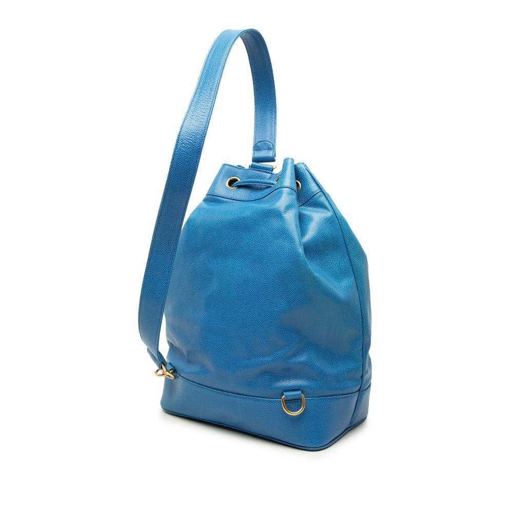 Chanel Vintage Pouch Stl. - Necessär Från Magasin - Blue (L 37cm x W 25cm x D 16cm)