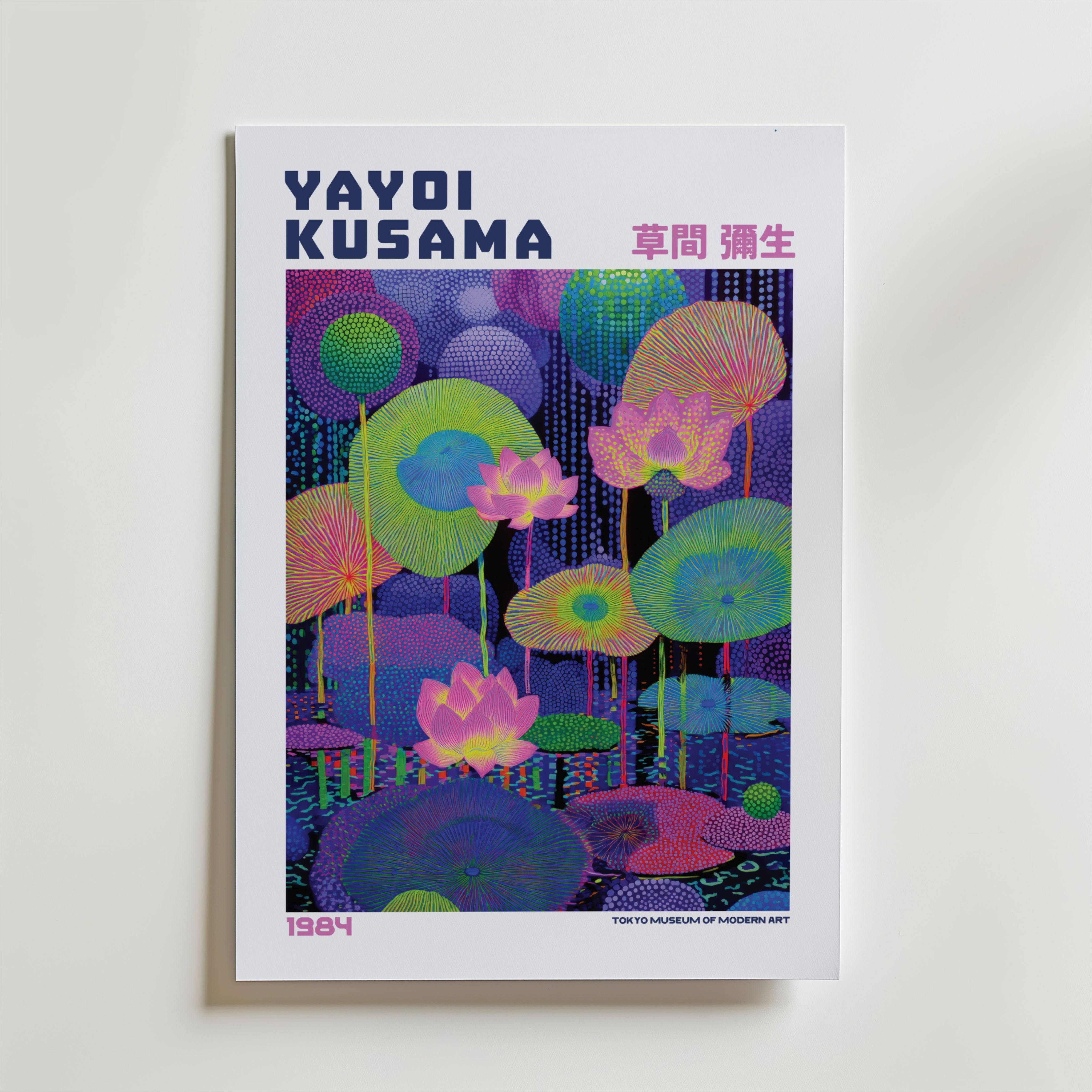 Yayoi Kusama Dreaming Lotus Pond 1984 Poster - Fine Art Poster 21x30 cm