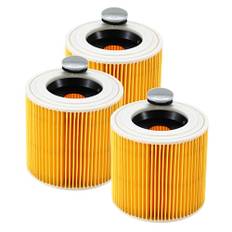 Paket med 3 filter - för Kärcher WD3 filter för Kärcher filter WD3 dammsugare WD1, WD2, WD3, MV3, MV2 SE4001 SE4002 MV3、MV2、A、K、KNT、NT、SE、VC Passar även för Kärcher dammsugare