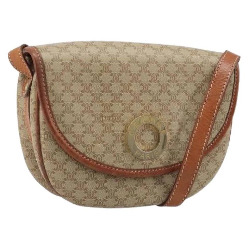 Celine Vintage - Pre-owned Vintage Canvas Shoulder Bag Vintage - Dam - ONE Size - Läder