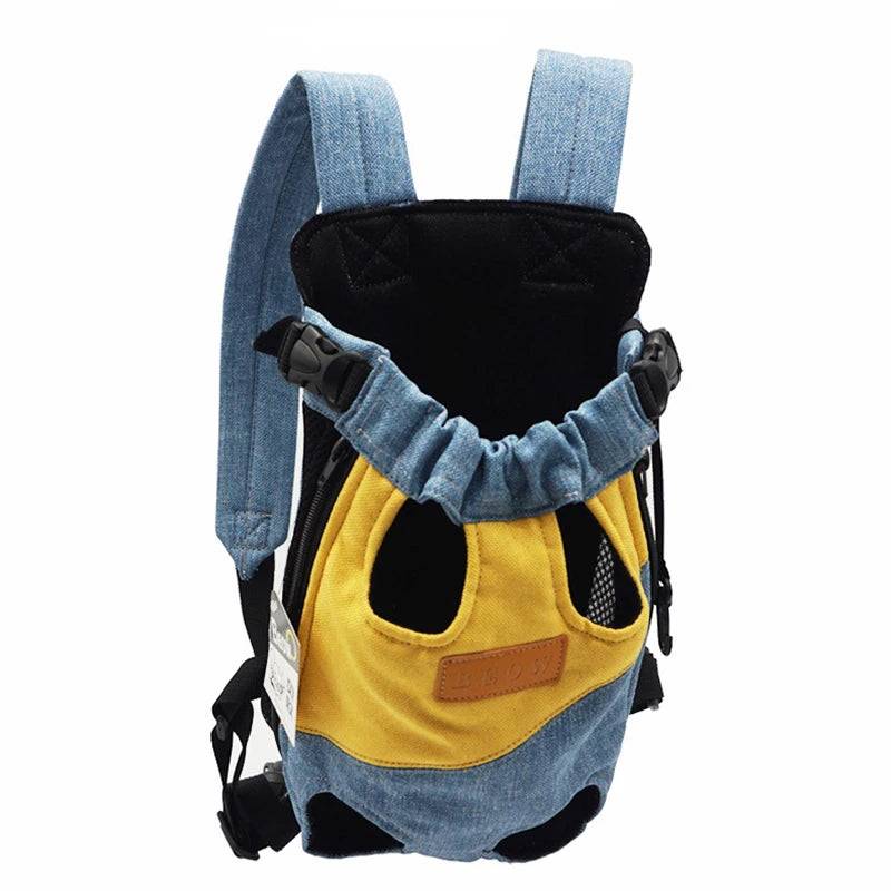 Breathable Mesh Pet Carrier Backpack for Small Dogs & Cats - Blue / S (S)