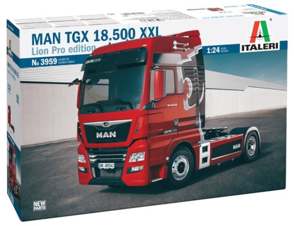 Italeri MAN TGX XXL D38 Nya delar dekal specifikation Plastmodell IT3959 1/24 tillagd/Ny