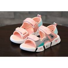 Girls Boys Sandals Beach Shoes Summer Open-toed Breathable Children's Princess Shoes Female Student Sandals 29 rosa