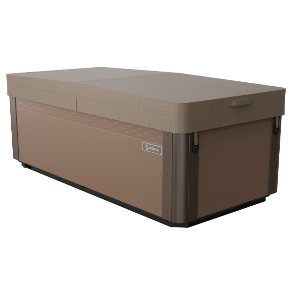 Isbad Hotspring Vigor 1 plats Plug and Play 224×107 cm - Mocha - Alpine White