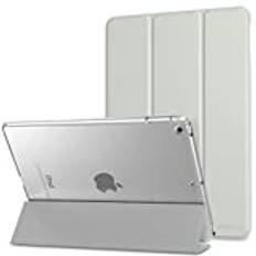 MoKo Case Fit 2018/2017 iPad 9.7 5th / 6th Generation, Slim Lightweight Smart Shell Stand Cover with Translucent Frosted Back Protector Fit Apple iPad 9.7 Inch 2018/2017, SILVER(Auto Wake/Sleep)