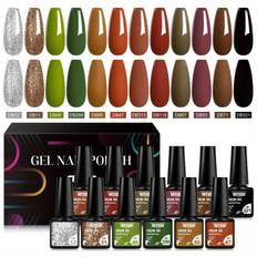 TEMU Mtssii 12pcs Color Gel Nail Polish Set - , & Fragrance-free, /led Lights, Salon-style , Ideal Gift For Women, Nail Art Supplies | Vibrant Nail Polish | Nails, Nail Polish Art
