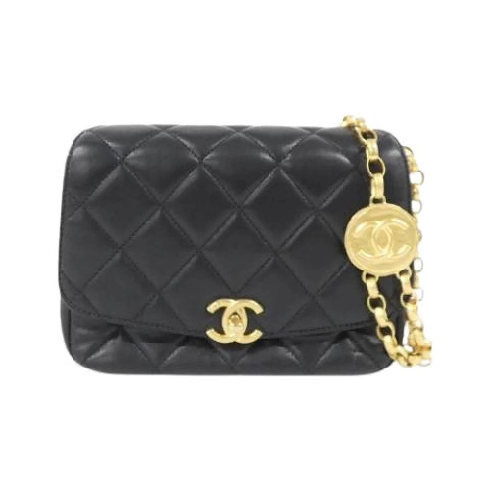 Chanel Vintage Pre-owned Vintage Skuldertaske - Vintage - Dame - Sort - ONE SIZE - Uld