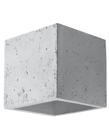 QUAD Up/Down væglampe i beton H10 cm 1 x G9 - Betongrå