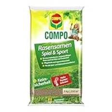 Compo Rasensaat Spiel und Sport, Universelle Rasenmischung, 5 kg, 250 m²