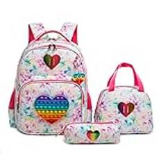 HTgroce Kids Backpack,Pop Bag it Fidget Toys Backpack for Child Girl Primary School,Child Backpack School Gifts for Girls Good for Hiking and School.