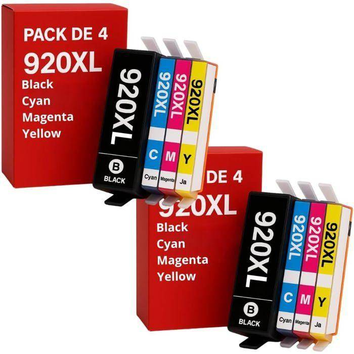 Pack de 8 Cartouches Compatibles HP 920 XL OfficeJet 6000, 6500/E709/E710/Wireless, 6500A,/Plus, 7000/Wide , 7500A/Wide , E710A/N
