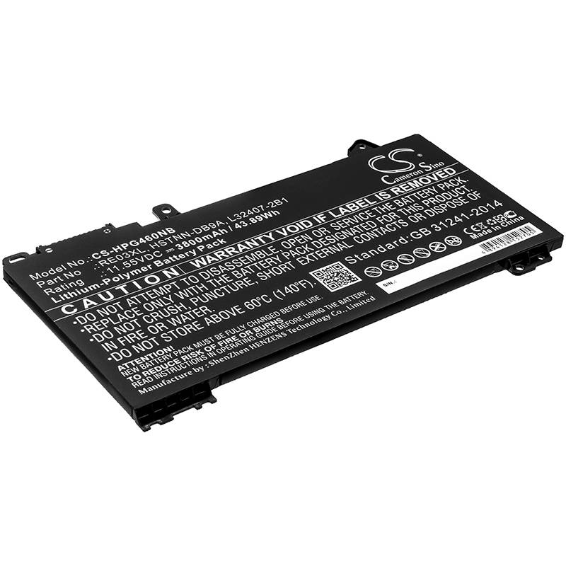 Batteri for HP ProBook 450 G6, ProBook 430 G6, ProBook 440 G6, RE03XL 11.55 V 3800 mAh Li-Polymer