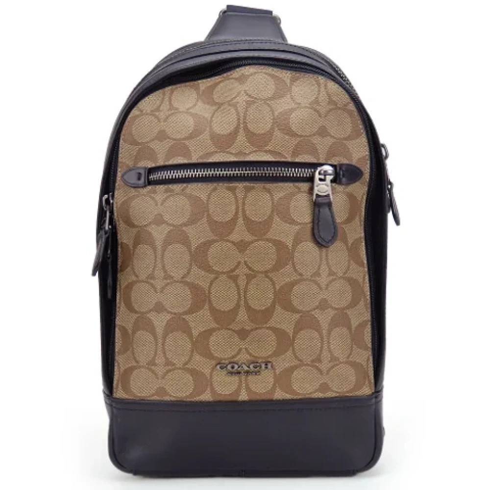 Coach Pre-owned Pre-owned Laeder skuldertasker - Vintage - Dame - Beige - ONE SIZE - Uld