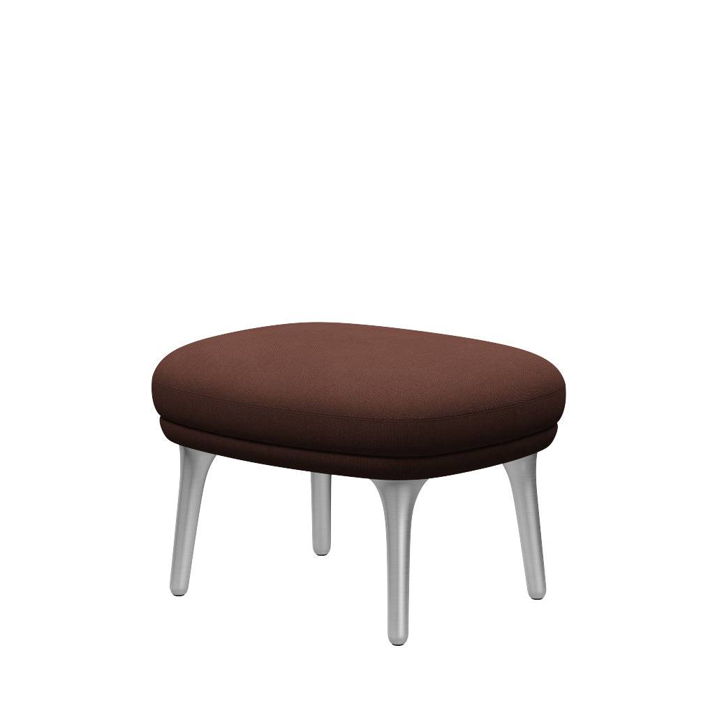 Fri Skammel m. stel i aluminium fra Fritz Hansen Christianshavn - 1134 Dark Orange - Jacobsen Plus